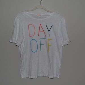Sundry Day off With Rainbow Letters Tee Shirt